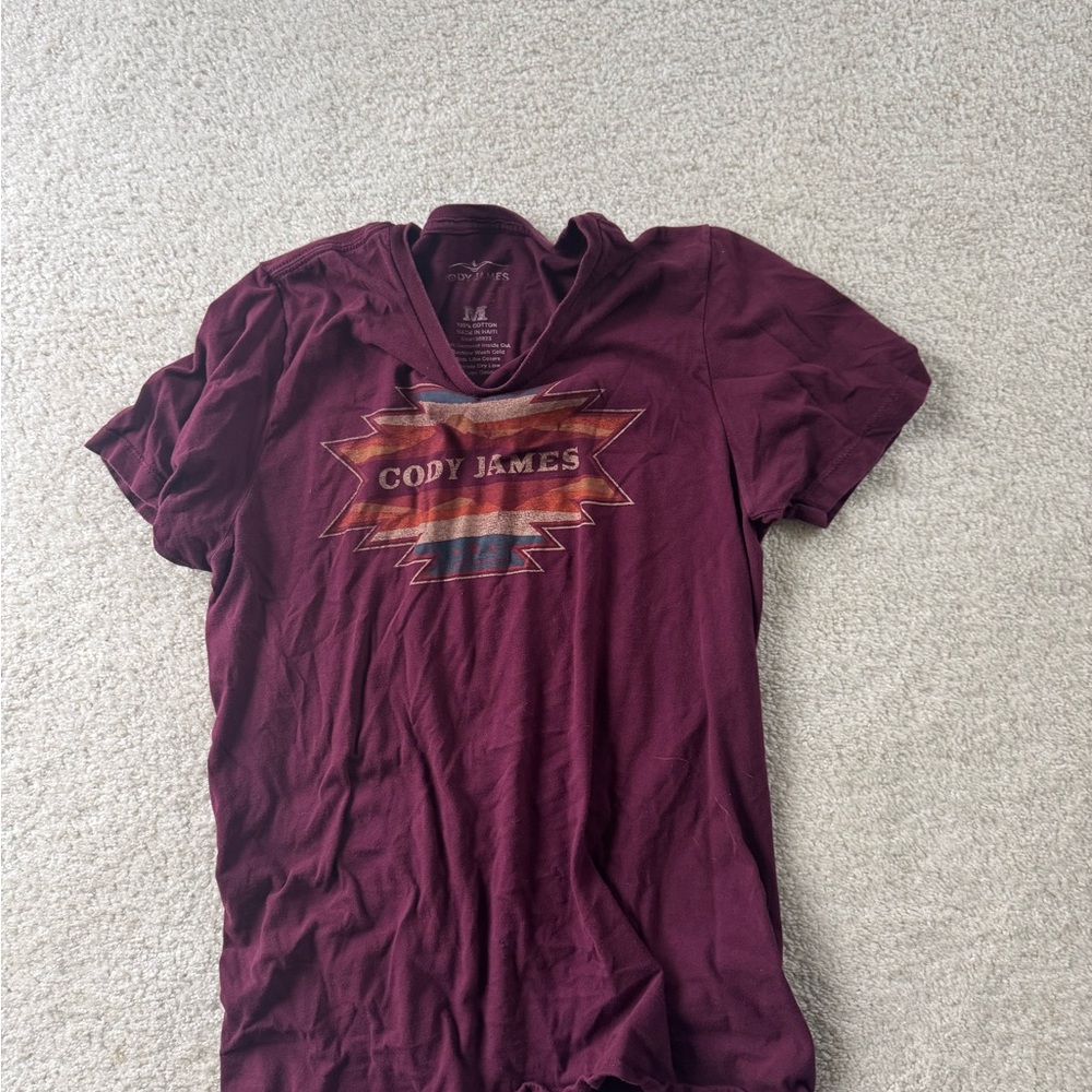 Cody James Men's Burgundy Graphic T-Shirt